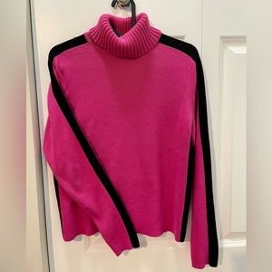 Marsh Landing petites, small, 100% cotton bright pink with black sweater, top